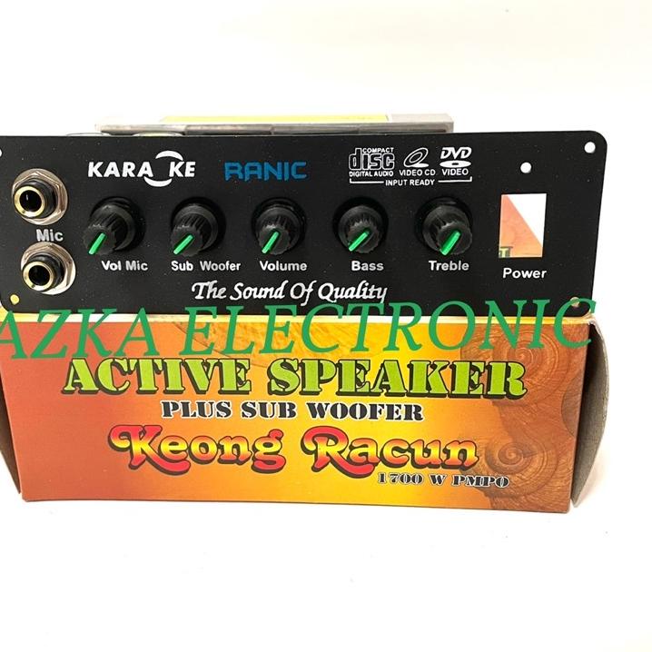 ❈ Kit Power Amplifier Speaker Aktif Stereo Plus Subwoofer 1700W PMPO ✫