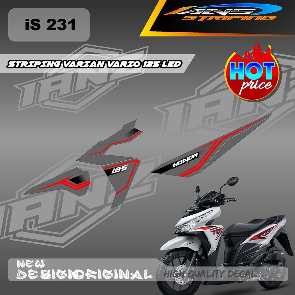 NEW DECAL STRIPING LIST VARIO 125 LED / HONDA VARIO 125 LED MENGGUNKAN BAHAN BERKUALITAS /  TIDAK MUDAH PUDAR / DECAL KERETA VARIO 125  IS231