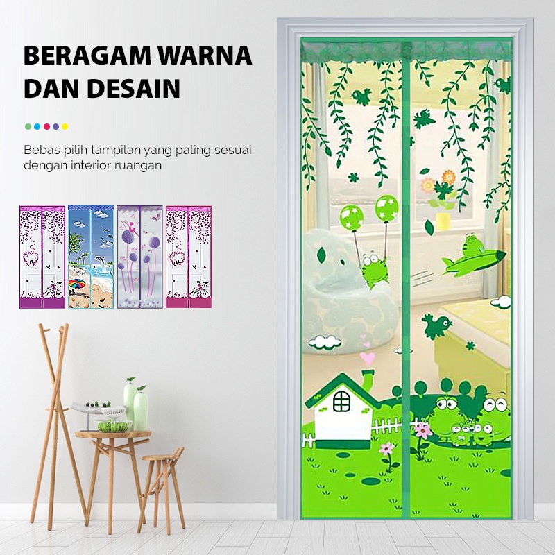 Tirai Magnet Anti Nyamuk Serat Polyester Size 90x210cm Perlengkapan Dekorasi Rumah Tangga Import - M2 - 88_Blanketstore