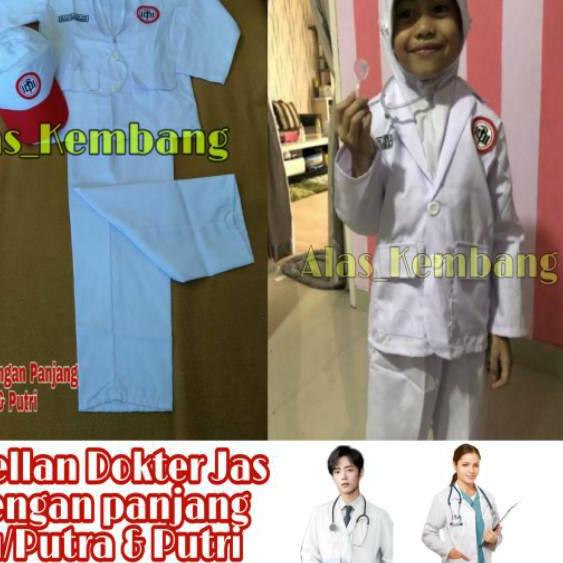 ✭ TERBARU Baju Dokter Model Jaz Lengan Panjang / Kostum Dokter u/Putra-Putri ☃