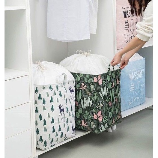 SHENAR,(COD) LAUNDRY BAG 100 liter Storage box / Keranjang Baju / Tempat pakaian ,mainan anak / selimut / STORAGE BOX