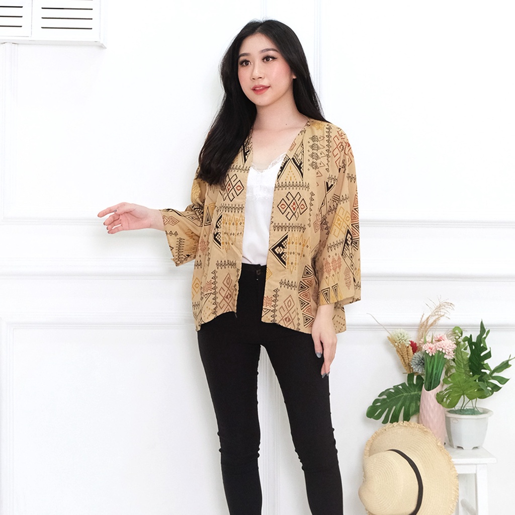 𝑱𝒂𝒌𝒂𝒓𝒕𝒂𝑭𝒂𝒔𝒉𝒊𝒐𝒏 cardigan semi blazer layer batik tribal bohemian kardigan etnik bahan adem