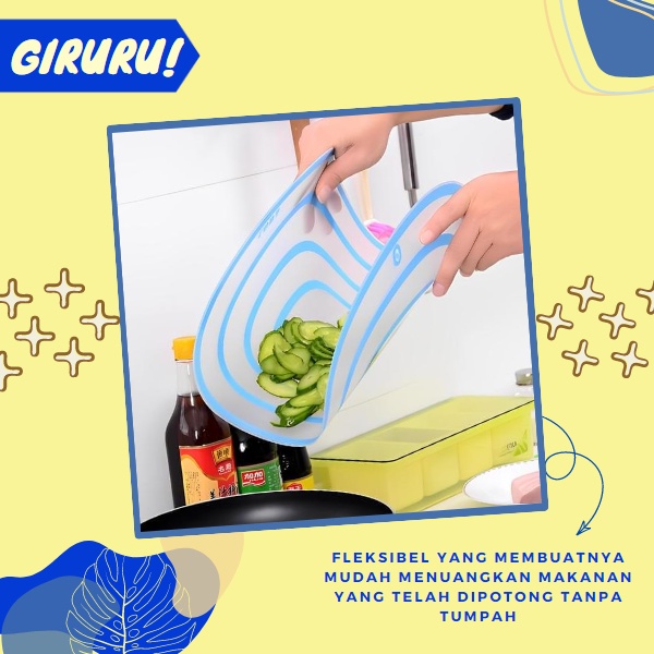 Talenan Transparan Flexible Alas Pemotong Serbaguna Cutting Board Alat Potong Dapur Motong Sayur / TALENAN PLASTIK / CUTTING BOARD / ALAS ADONAN KUE / Talenan Flexible Tipis Transparan Cutting Board Alas Pemotong telenan alas serbaguna / Talenan Plastik