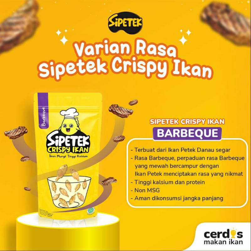 Crispy Ikan Sipetek Garing Rasa Barbaque 50Gr