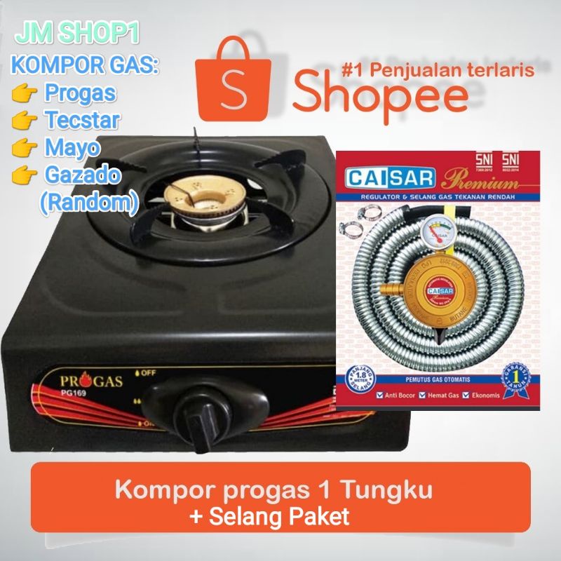 KOMPOR GAS 1TUNGKU+SELANG REGULATOR KUALITAS TERJAMIN