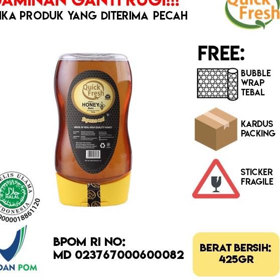 

♣ [ANTI PECAH] Quick Fresh Honey / Asli 425G (Squeeze) ☁