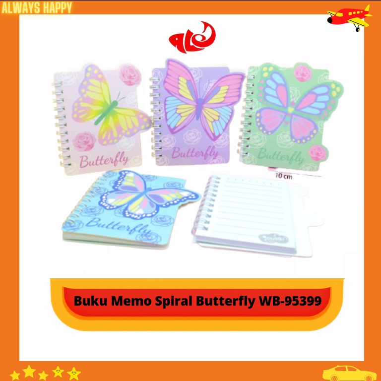 

Buku Memo Spiral Motif Butterfly WB-95399 Buku Murah
