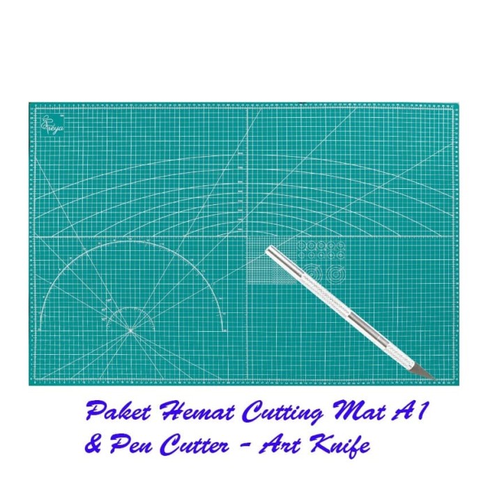 

Best Seller [Paket Hemat] Cutting Mat A1 Double Sided & Pen Cutter Design Knife