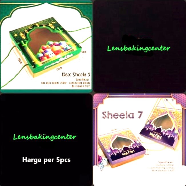 

Dus / Box / Kotak Edisi Lebaran / Idul Fitri Lapis Legit / Brownies / Kue Kering / Bolu Sheela 3 / Sheela 7 Tutup Mika 20x20x6cm @5pcs
