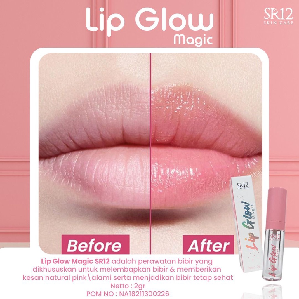 LIP GLOW MAGIC SR12 / LIP GLOSS / LIPSTIK SR12 &amp; PELEMBAB /SERUM BIBIR BPOM / PEMERAH BIBIR ORIGINAL