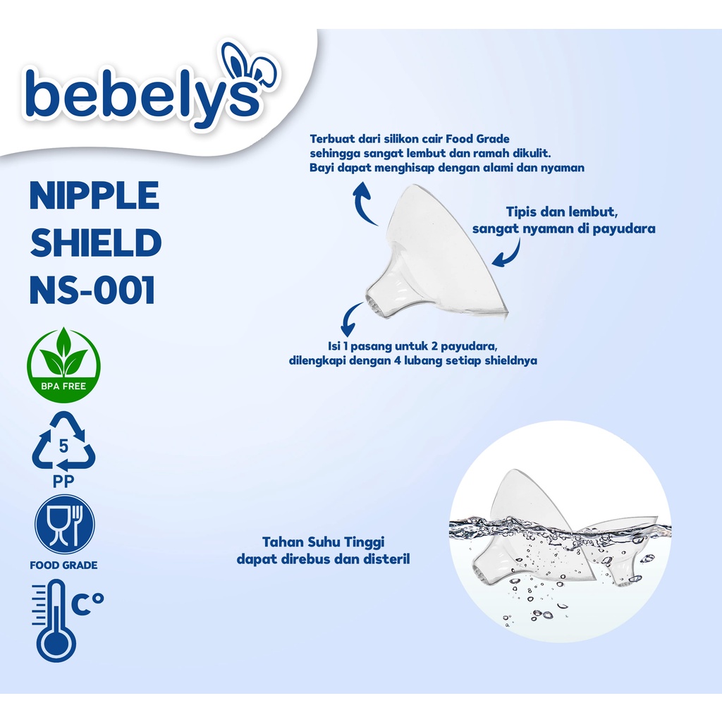 TOKOLIELYS / BEBELYS SILIKON PELINDUNG PUTING / NIPPLE SHIELD / NIPPLE COVER / BREAST SHIELD