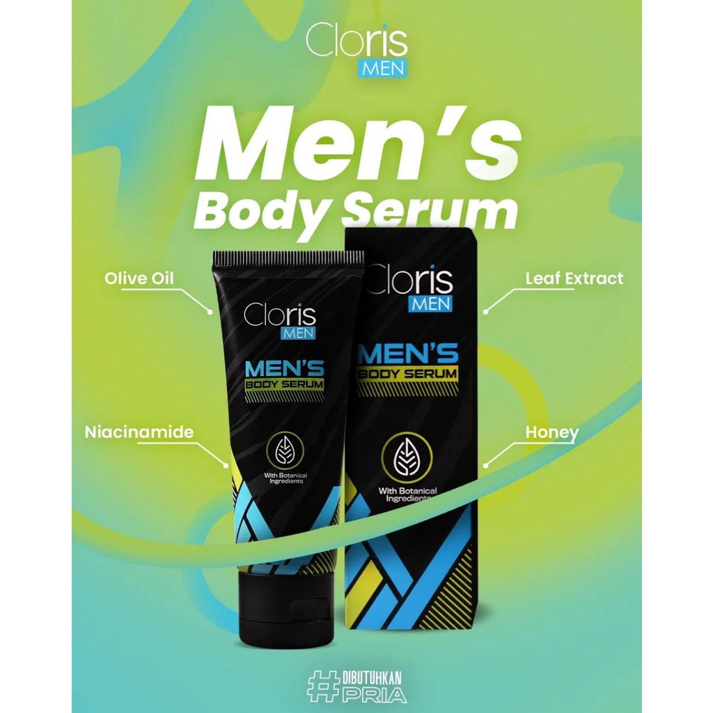 Clorismen MEN'S BODY SERUM Lotion Pemutih Badan Pria Meratakan Kulit Belang Kusam dan Melindungi dari Sinar Matahari