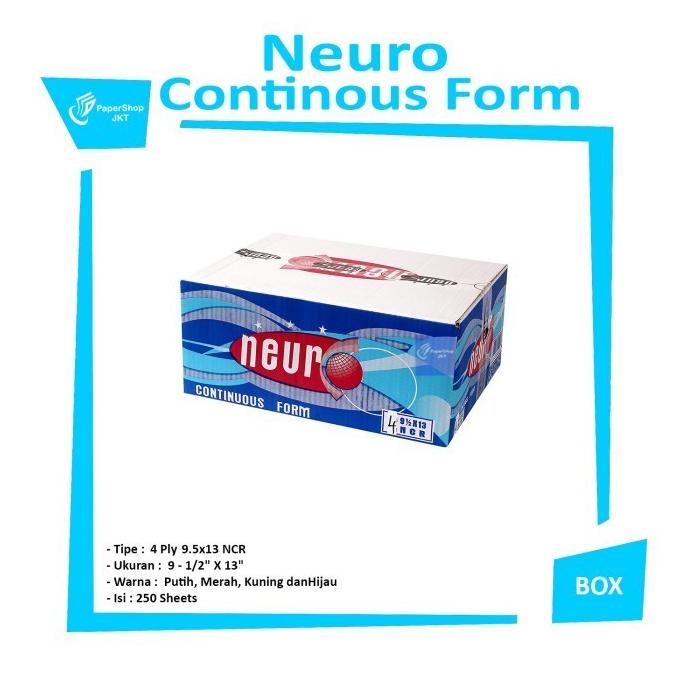 

Neuro - Continous Form 9 1/2 X 13 - 4 Ply - K 4 - Ukuran Folio - Ncr