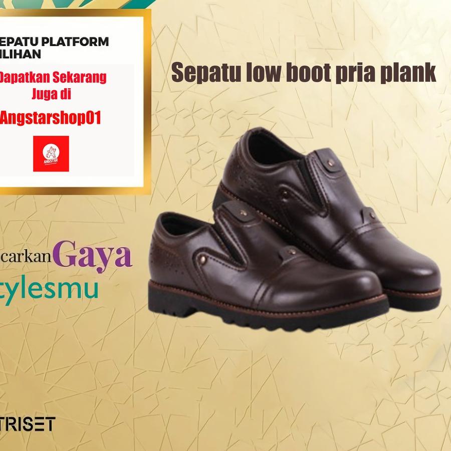 ➫ SEPATU LOW BOOTS KLASIK PRIA COWOK STYLISH HIKING PREMIUM QUALITY PLANKTON ORIGINAL ELEGAN HIGH ♕
