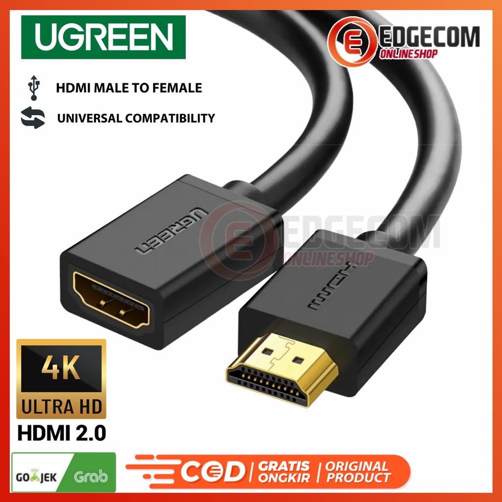 UGREEN Kabel Extension HDMI Male to HDMI Female Gold plated