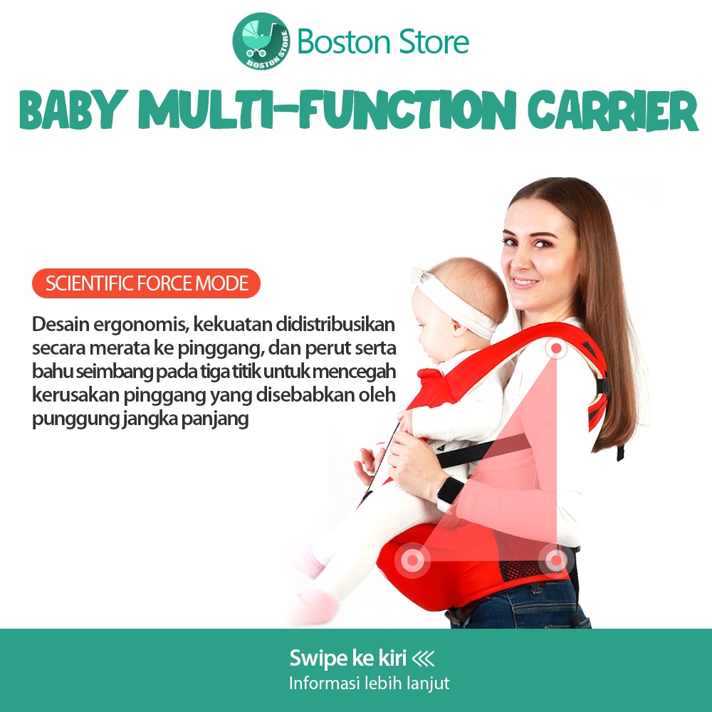 Bostonstore Gendongan Bayi Depan Polos Hipseat baby carrier 0~36 bulan / Gendongan Bayi Depan Hipseat / Baby Carrier / Baby Carrier M shape / Baby Carrier Hipseat / Baby Carrier Newborn / Baby Carrier Baby Safe / Gendongan Bayi / Gendongan Bayi Depan