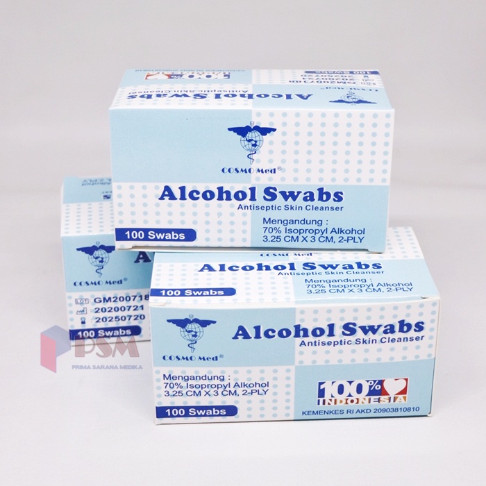 Alcohol Swab 100s GP Care / Kapas Tisu Tissue Alkohol Prep Pad OneSwab