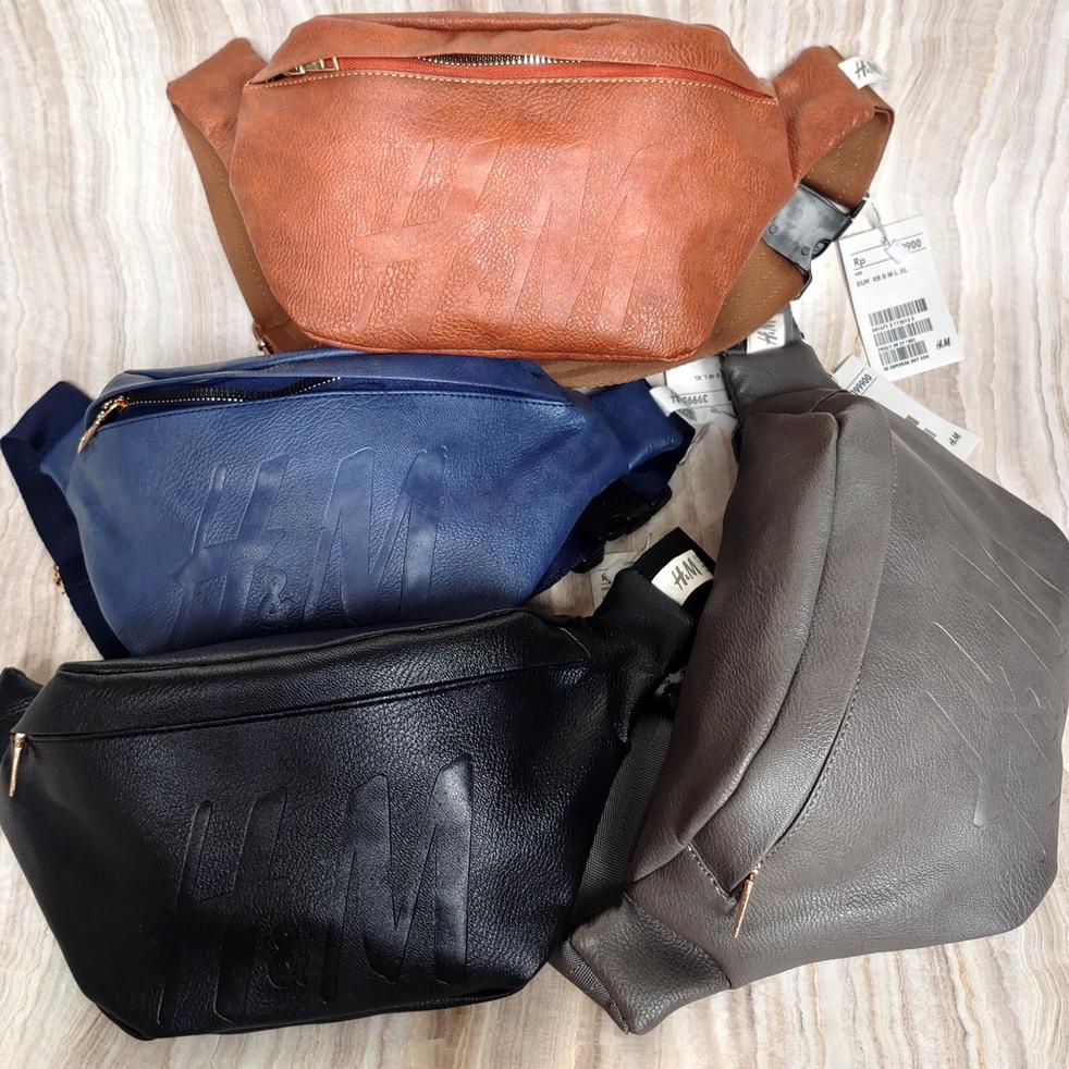 TERBARU WaistBag Kulit H&M Premium Ori / Tas ggang HM ORI FREE DUSTBAG