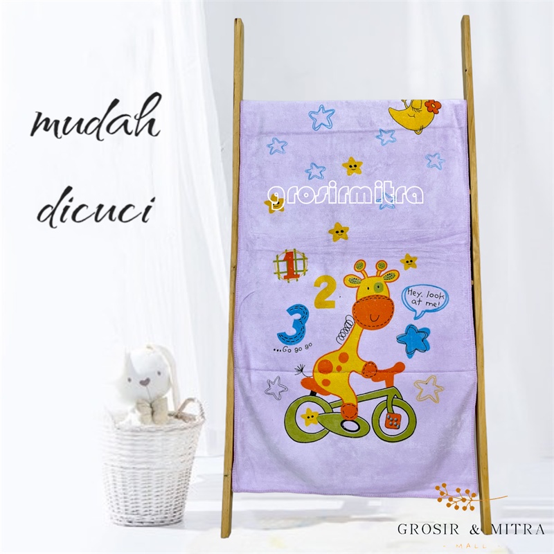 Handuk Bayi Handuk Microfiber Handuk Anak Unisex Perlengkapan Kamar Mandi Handuk Lembut Halus 50x100cm dan 60x120cm Bayi Campur