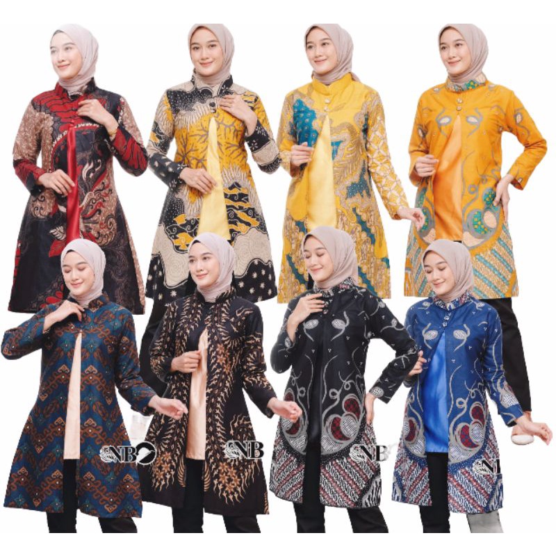 batik wanita tunik lengan panjang bolero terlaris