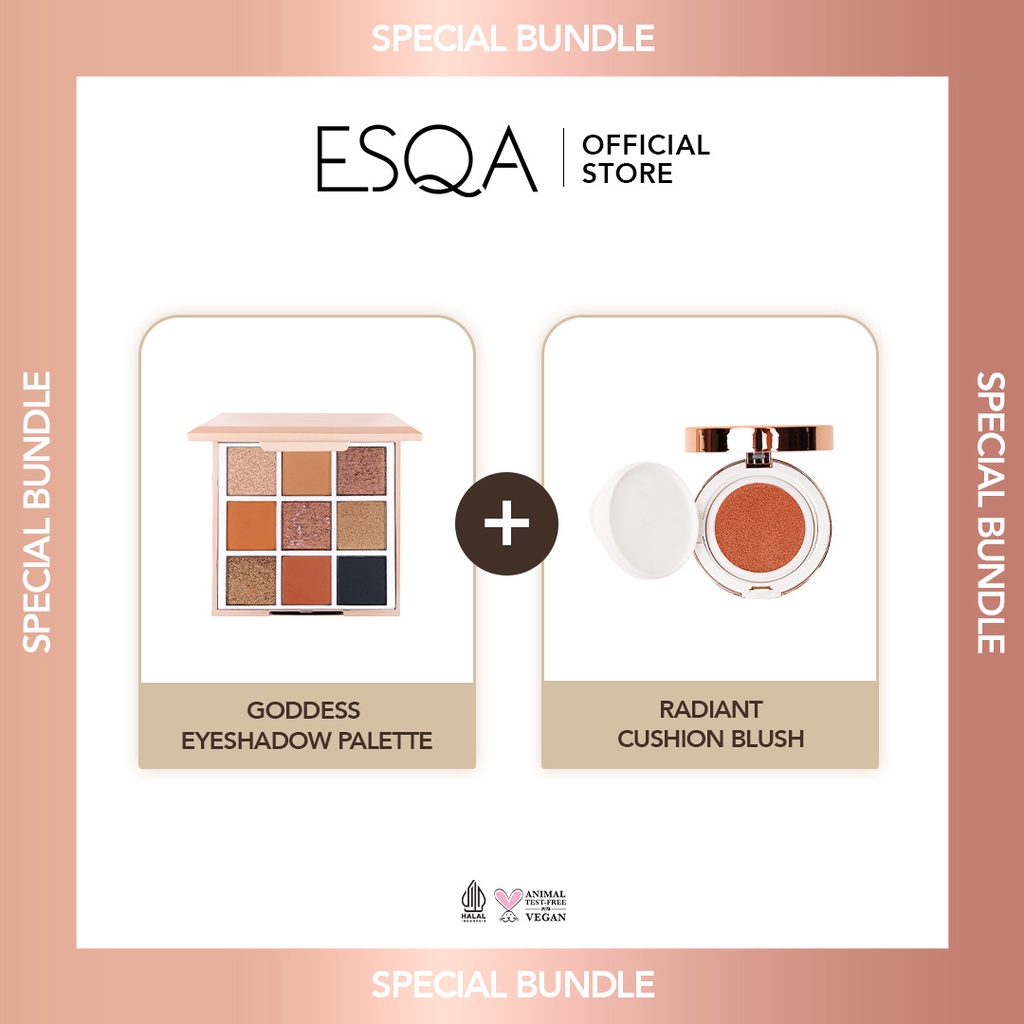Jual (Exclusive Bundle ) ESQA Goddess Eyeshadow Palette Bronze + ESQA