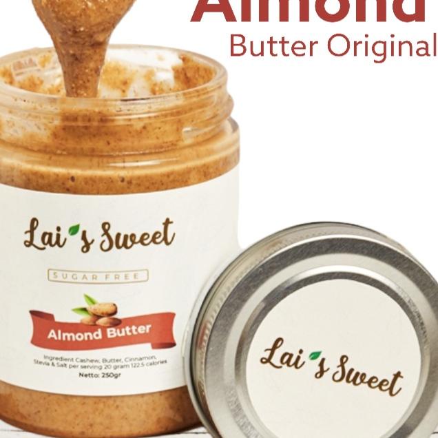 

☻ Lai's Sweet Roasted Almond Butter 250Gr (Free Sugar,Gluten Free,Vegan) ♡