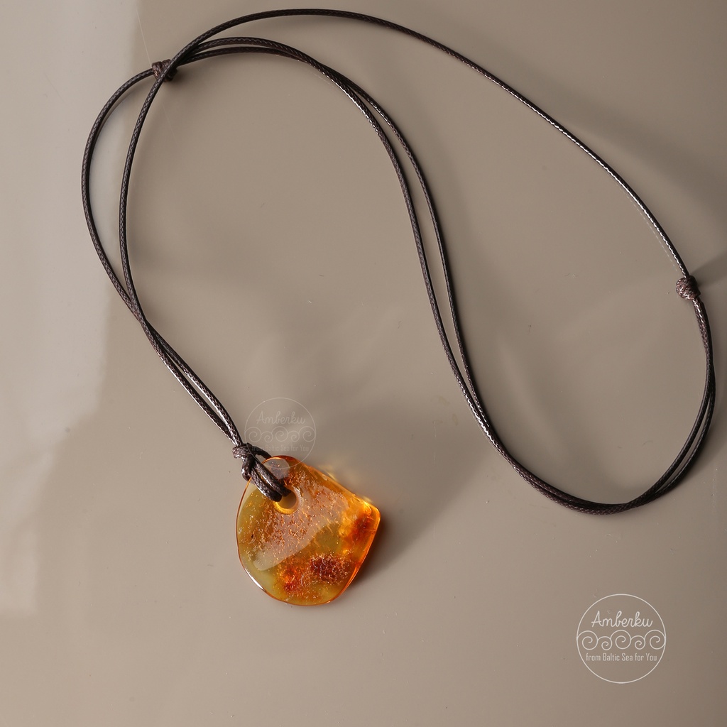 AMBERKU Kalung Tali Liontin Amber Baltic Dewasa