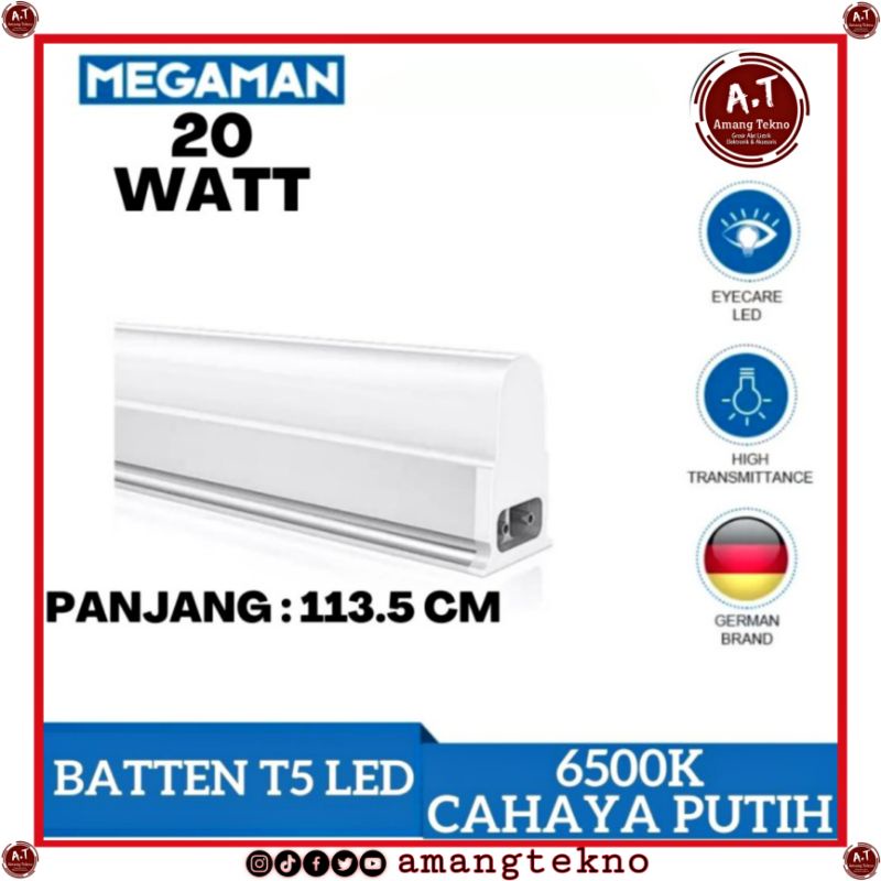 T5 Batten led / lampu megaman T5 led / TL led 20W bergaransi