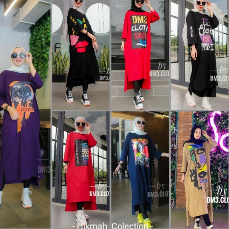 MENARIK HC - LONG TUNIK DM3 ORIGINAL/ DM3 ORIGINAL/ LONG TUNIK/ LONG TUNIK KAOS/ TUNIK DM3 ORIGINAL/