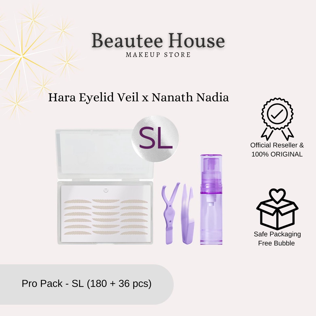 HARA EYELID VEIL X NANATH NADIA SCOT SKOT MATA JARING EYETAPE LASH INVISIBLE MESH S M L SL PRO PACK 