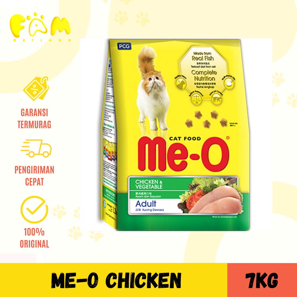 Meo Chicken &amp; Vegetable 7kg (GOJEK) Me-O Chiken &amp; Vegetable 7kg