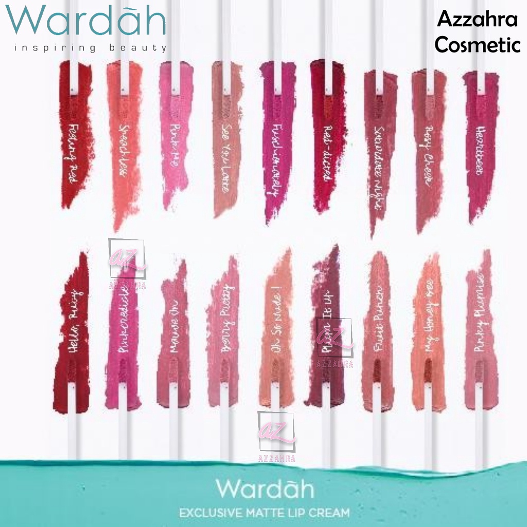 Wardah Exclusive Matte Lip Cream - Liquid Lip Cream Warna Intense dan Tahan Lama