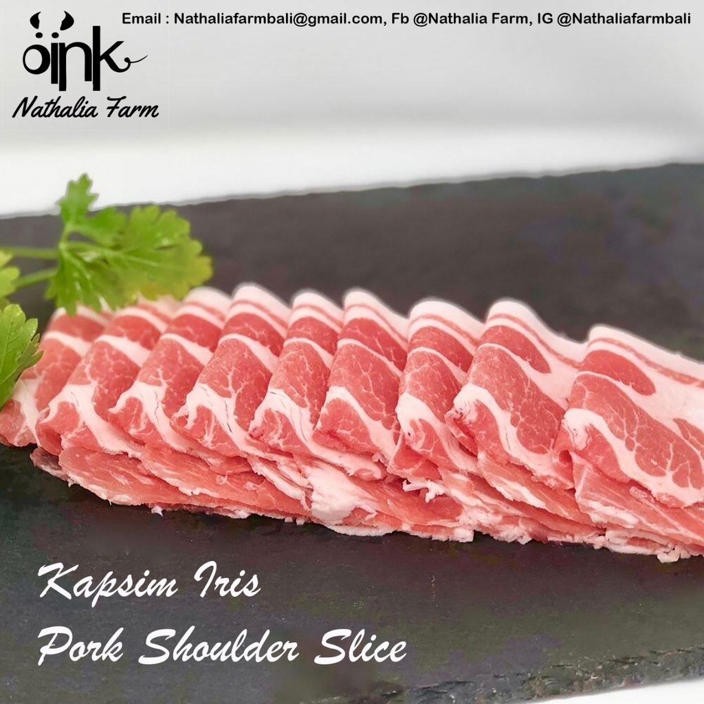 

Kapsim Slice - Pork Shoulder Slice 300gram - Daging Babi Organik