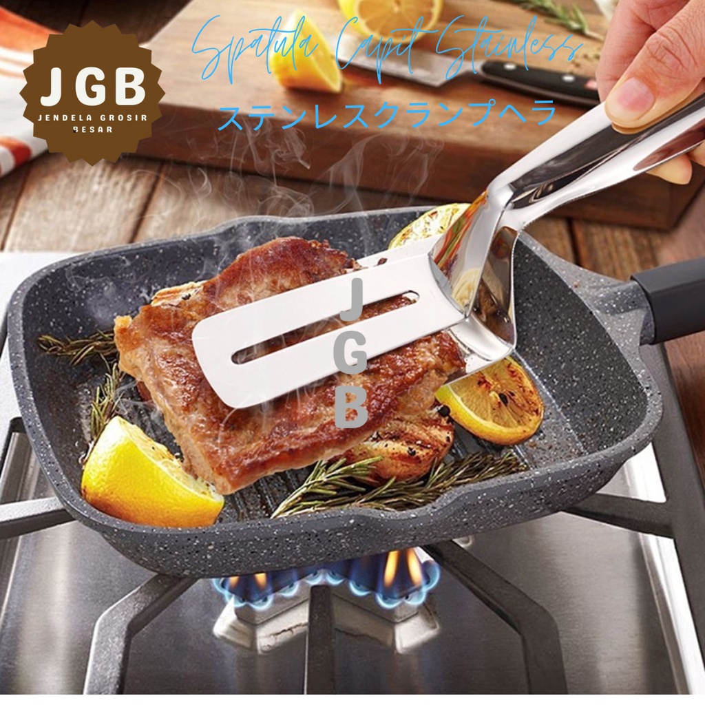 Sutil Spatula Capit Stainless Kualitas Premium - Spatula Masak Capit Stainless premium