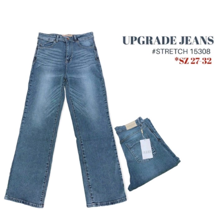 #308 UPGRADE KULOT JEANS PIPA SNOW BLUE