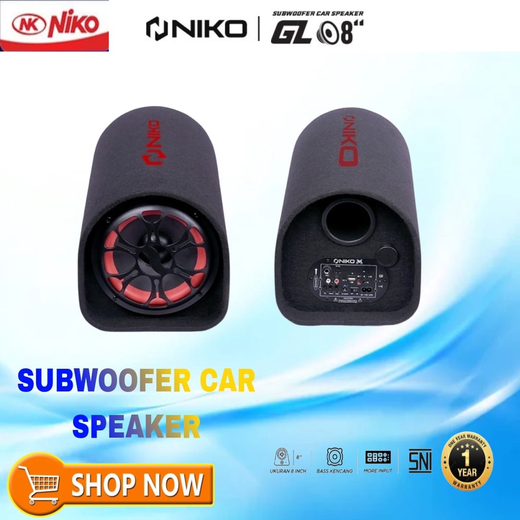 NIKO GL8 Subwoofer Car Speaker 8 inch 85 Watt - Speaker Tabung 8 inch l GARANSI RESMI