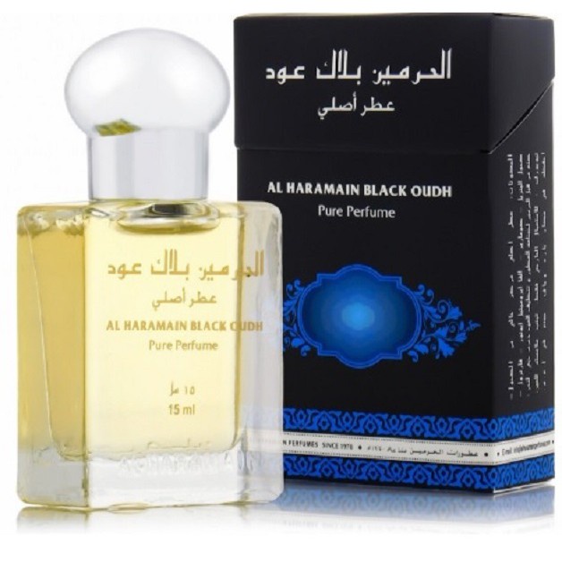 Parfum alharamain Black Oudh al haromain haramain Black Oudh minyak wangi Oud 15ml / 15 ml