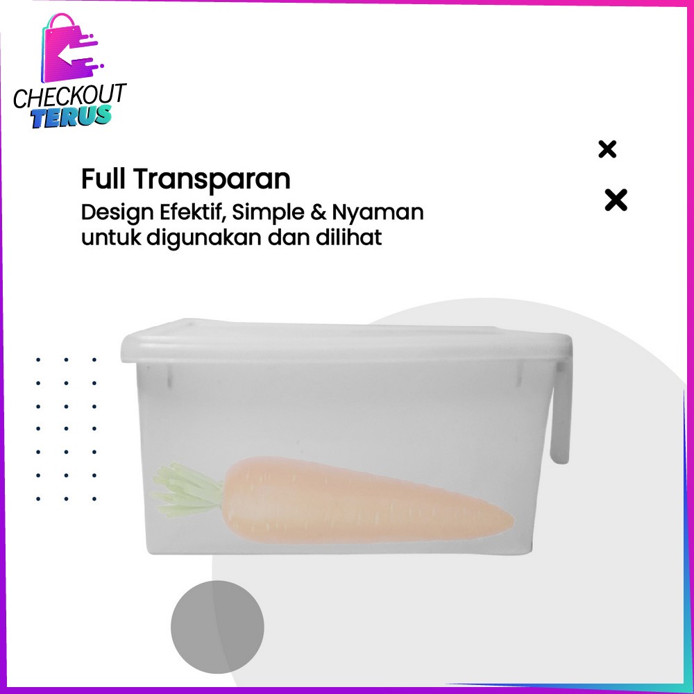 CT C806 Kontainer Makanan Kulkas Bening Ada Pegangan Tangan Kotak Penyimpanan Makanan Sayur Daging Ikan Multifungsi Toples  Food Storage Box