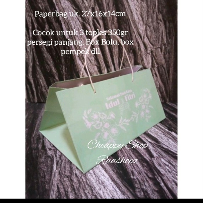 

Paperbag Lebaran Paperbag Toples 250Gr 500Gr Jar Goodie Bag Lebaran 090
