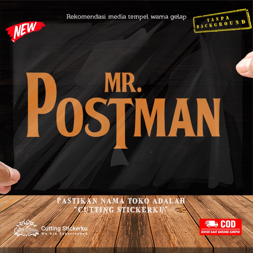Cutting Stiker Mr Postman Variasi Motor Mobil Sticker Timbul Keren Dasbor Spakbor Visor Body Kaca Helm Laptop Hologram Reflective Tahan Air Bodi Samping Nama Jepang Scoopy Vario Beat Nmax Pcx Vespa Aesthetic Pickup Windshield Kustom Modif Pos Indonesia