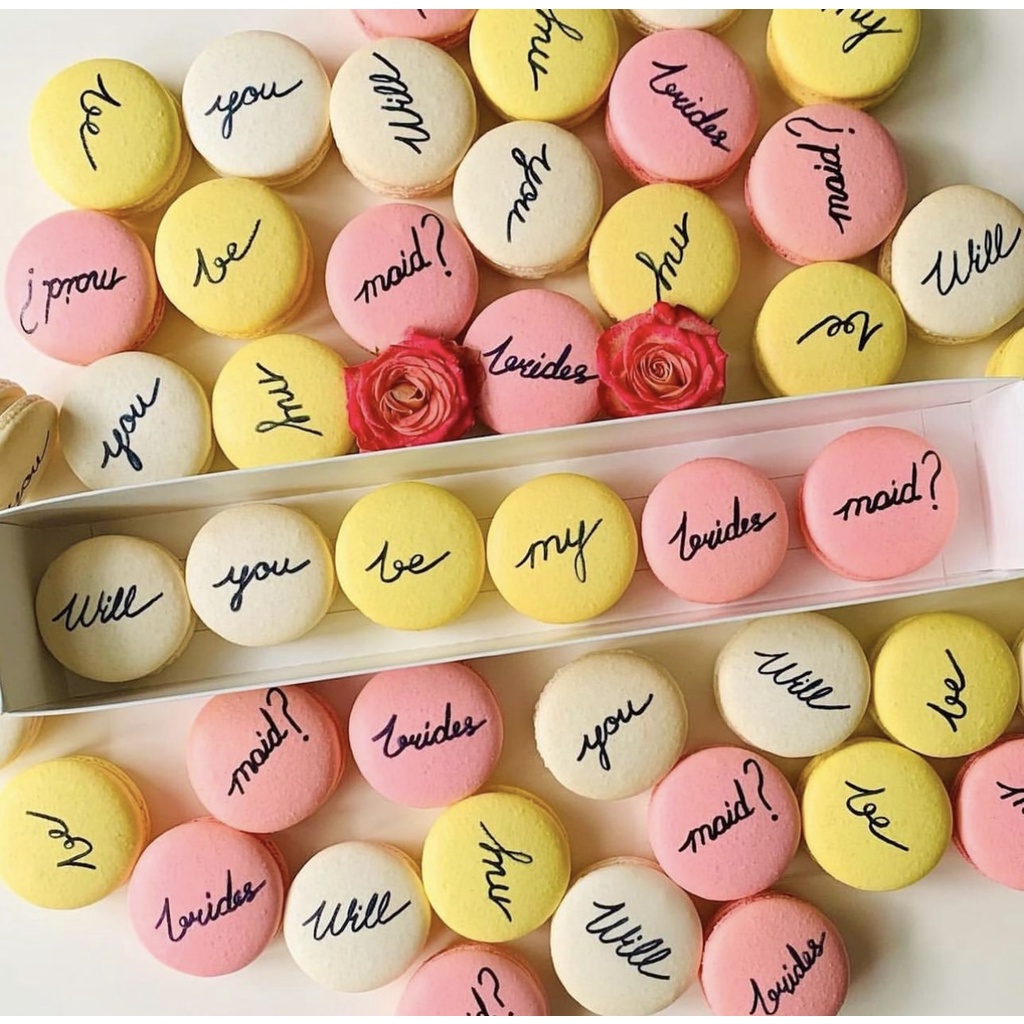 Macaron Custom 2D Bisa Tambah Foto Tulisan Dan Hiasan