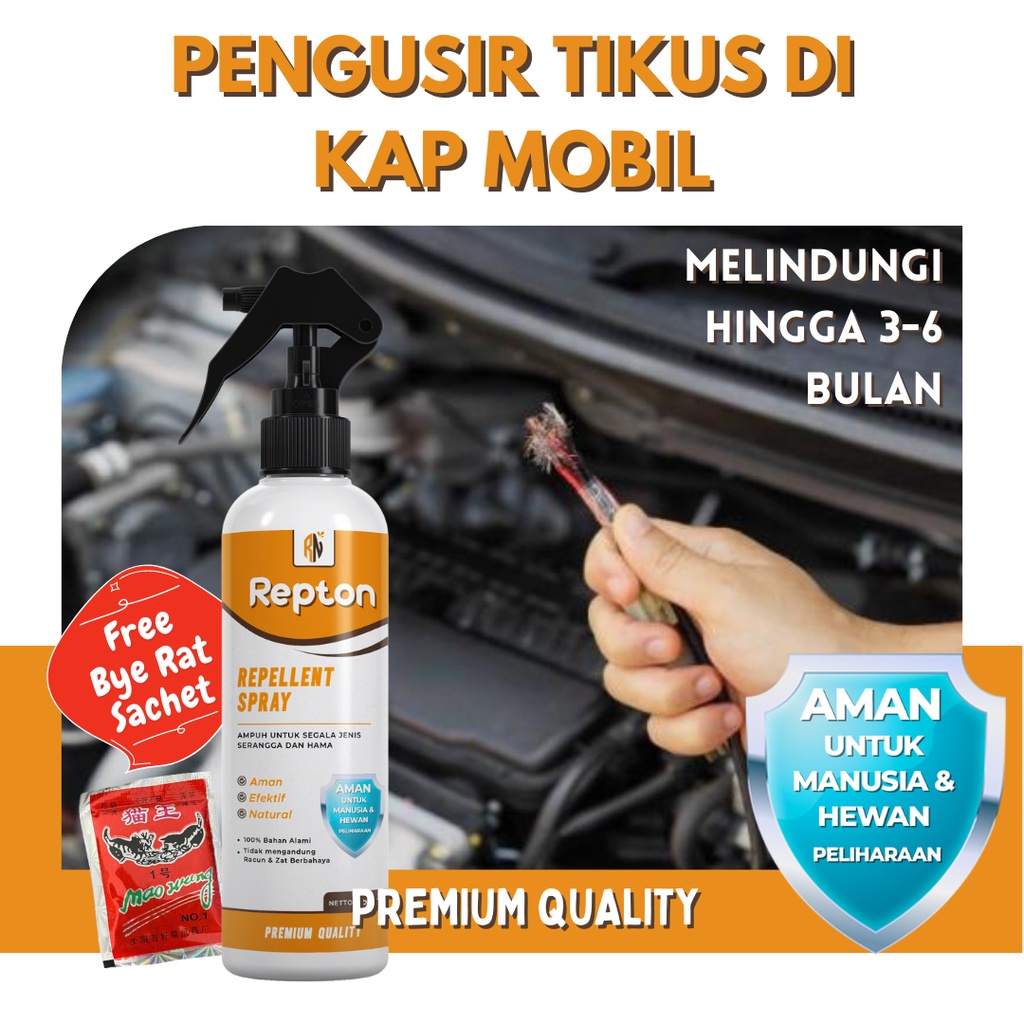 Repton Spray Anti Tikus Untuk Mesin Mobil Semprotan Pengusir Tikus Spray Pengusir Tikus Ampuh Kap Me