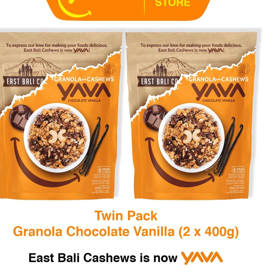 

♠ YAVA Twin Pack Granola Chocolate Vanilla (2 x 400g) ☜