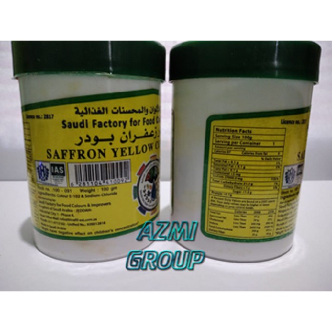 Saffron Yellow Color Powder / Zafaron / Safron / Zafaran