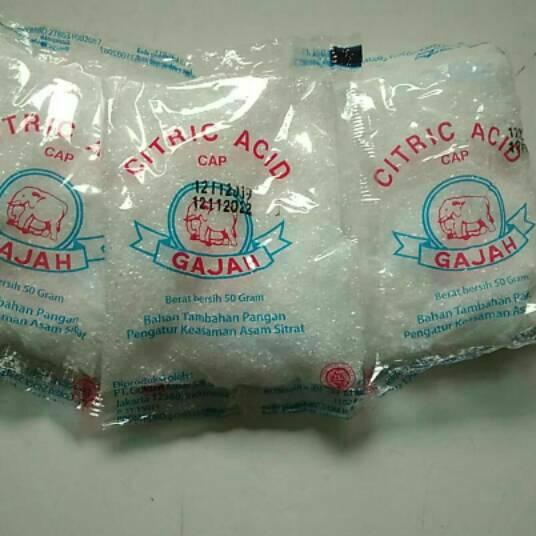 

☟ Citrid acid citrun cap gajah 1 pak/20 bks ♪