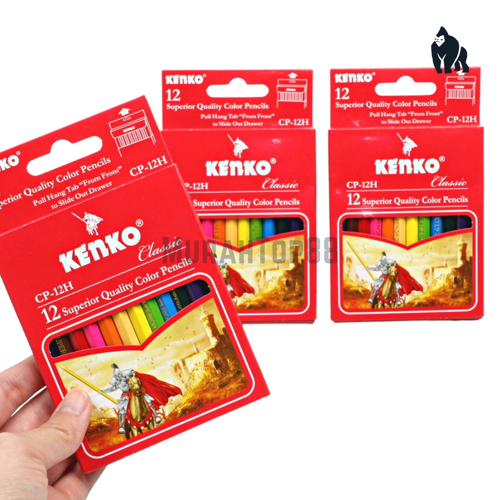 

Pensil 12 Warna Pendek Kenko Mini / Color Pencil CP-12H Half Paper Box Classic / Coloring Set