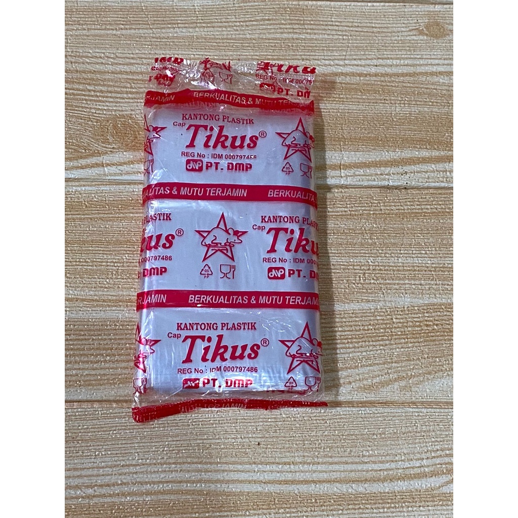 Plastik PP Bening TIKUS uk.14x33 (1kg) tipis 0.2/plastik makanan/plastik minuman/plastik souvenir/pp bening