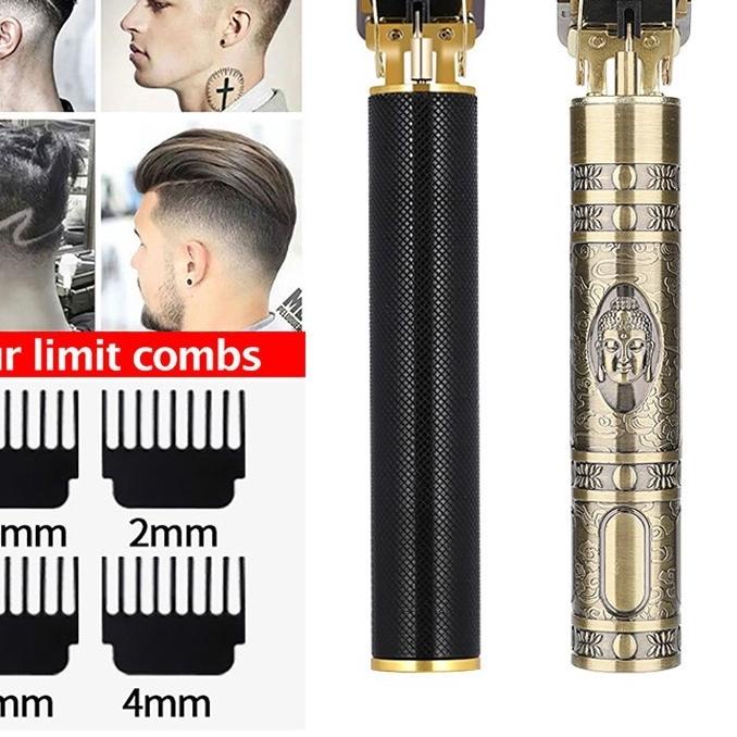 ✼ t9gunting rambut/Gunting Rambut Isi Ulang Pemangkas Rambut Pria Jenggot Pemangkas Mesin Pemotong C