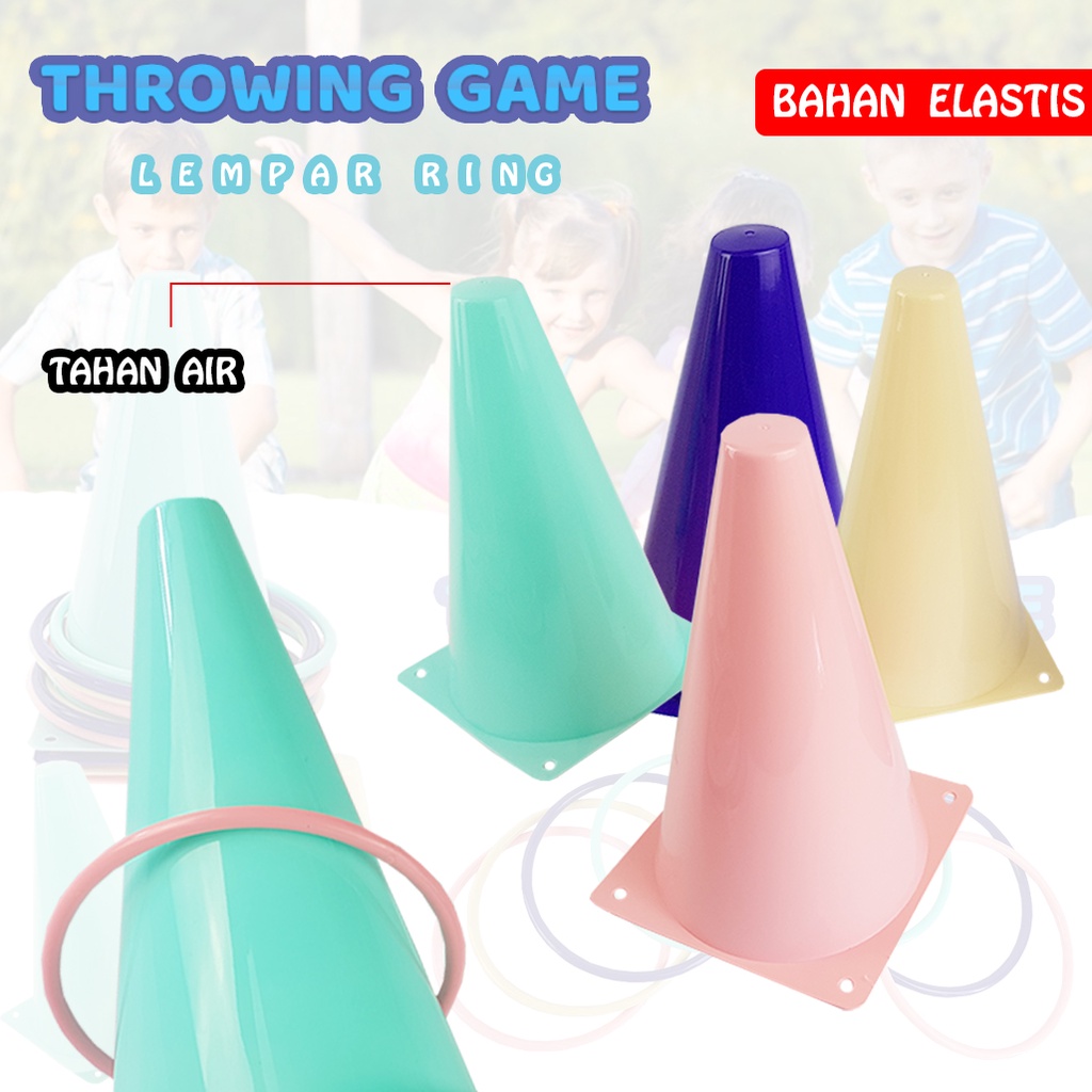 Mainan Anak Edukasi Cone Ring / Ring Throwing Game / Mainan Lempar Ring / Mainan Lempar Gelang YG25