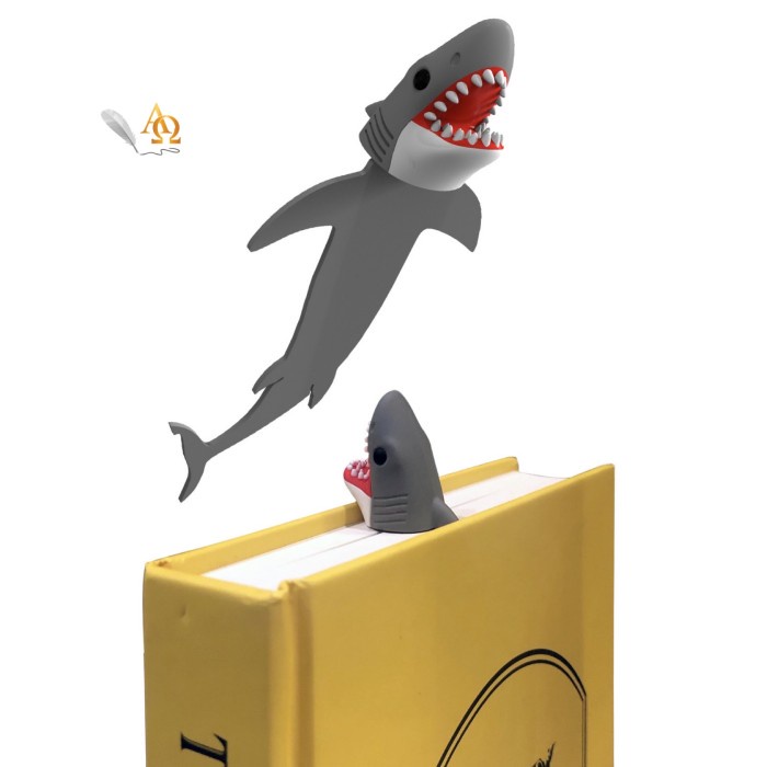 

Skat Pembatas Buku Unik / Bookmark Edisi Shark 3D Lux Limited